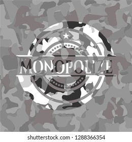 Monopolize on grey camo pattern