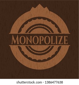 Monopolize wood emblem. Retro. Vector Illustration.