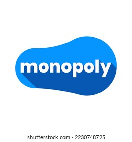 Ventaja de monopolio icono de palabra diseño vectorial