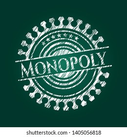 Monopoly with chalkboard texture. Vector Illustration. Detailed.