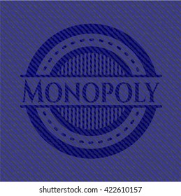 Monopoly denim background