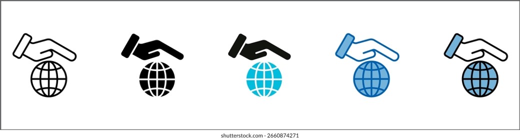 Ilustración multiestilo del paquete del icono del monopolio