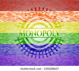 Monopoly lgbt colors emblem 