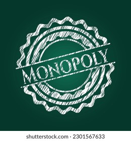 Monopolio en la pizarra. Ilustración vectorial. Detallado. 