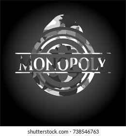 Monopoly on grey camo texture