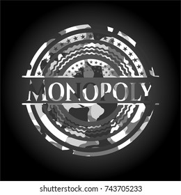 Monopoly on grey camo texture