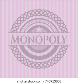 Monopoly pink emblem. Retro
