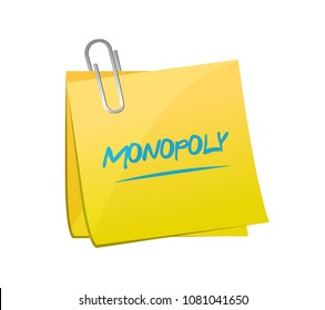 Monopoly Post Message Concept. Vector Illustration. Isolated Over White