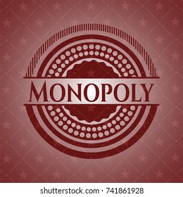 Monopoly retro red emblem