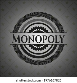 Monopoly retro style black emblem. Vector Illustration. Detailed. 