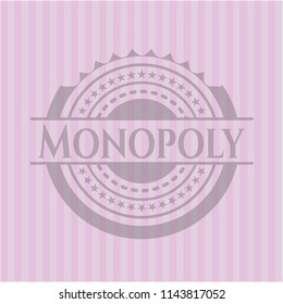 Monopoly retro style pink emblem