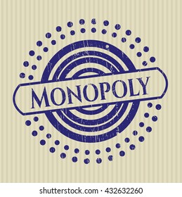 Monopolio con textura de sello de caucho