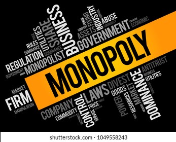 Monopoly Word Cloud Collage, Business Concept Background