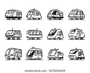 Monorail estilo de Vector de diseño de transporte creativo