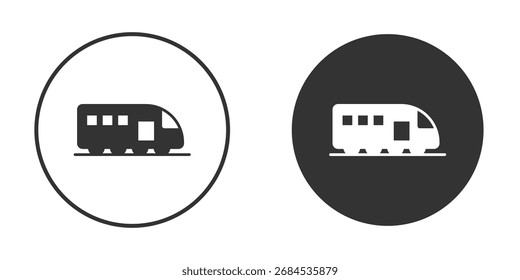 Icono de monorraíl plano. Ilustración aislada símbolo de signo de Vector