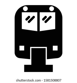 monorail icon glyph vector design