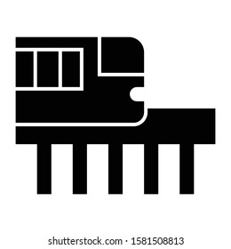 monorail icon glyph vector design