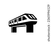 Monorail icon isolated on white background