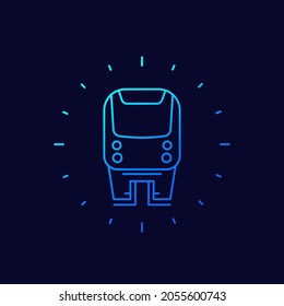 monorail icon, line vector design