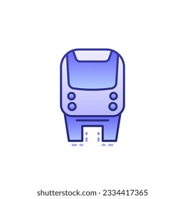 monorail icon on white with outline