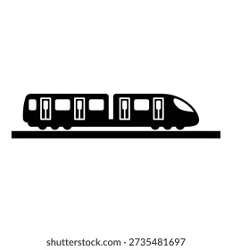 Monorail icon silhouette vector illustration design
