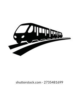 Monorail icon silhouette vector illustration