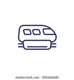 monorail line icon, side view