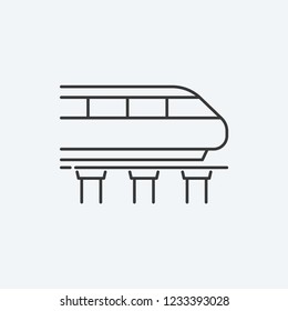 Monorail Modern Simple UI Vector Icon