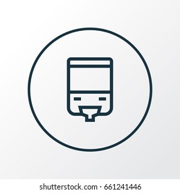 Monorail Outline Symbol. Premium Quality Isolated Tram Element In Trendy Style.