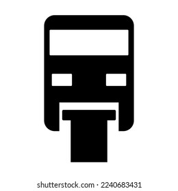 Monorail silhouette icon. Transportation. Vector.