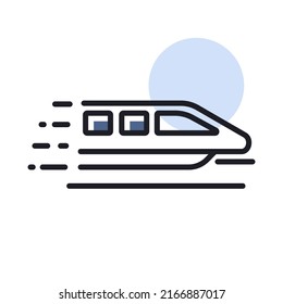 Monorail Speed Modern Train Vector Isolated Icon. Graph Symbol For Travel And Tourism Web Site And Apps Design, Logo, App, UI