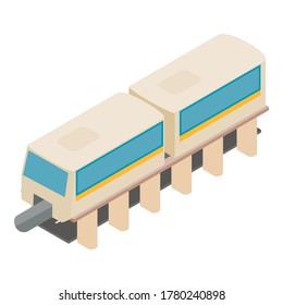 Monorail Train Icon. Isometric Illustration Of Monorail Train Vector Icon For Web