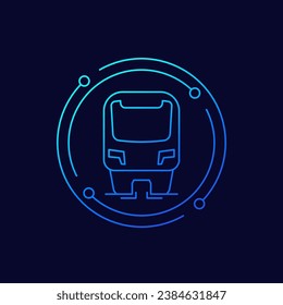 icono del tren monorraíl, diseño lineal