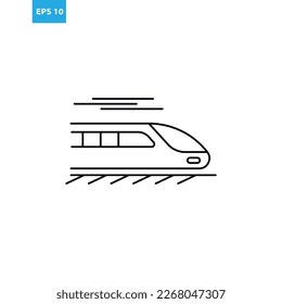 Monorail train line icon Vector illustration