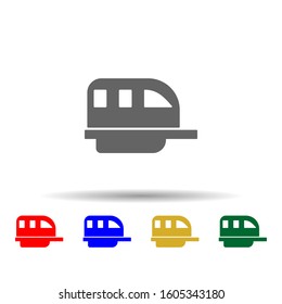 Monorail, train, transport multi color style icon. Simple glyph, flat vector of transport icons for ui and ux, website or mobile application