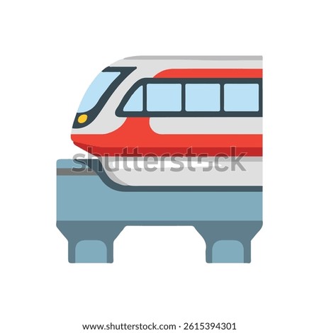 Monorail vector illustraion on white background. 