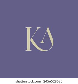 Monoram letter K and letter A. Suitable for beauty business logo