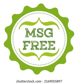 Monosodium Glutamate (MSG) Free Food Label.