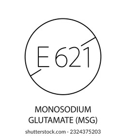 Monosodium glutamate, MSG vector line icon.