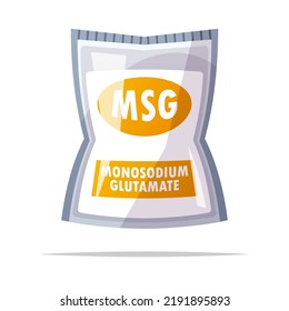 Monosodium glutamate package vector isolated illustration