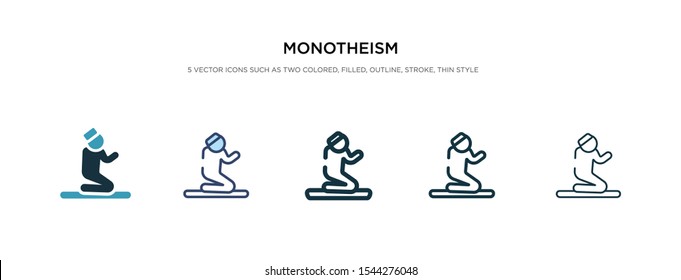 monotheism icon in different style vector illustration. two colored and black monotheism vector icons designed in filled, outline, line and stroke style can be used for web, mobile, ui