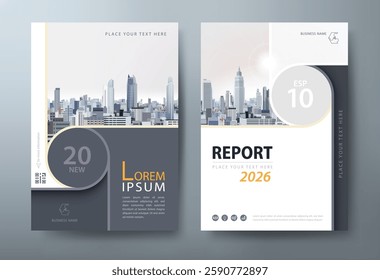 monotone annual report brochure flyer, Leaflet presentation, book cover templates, layout in A4 size