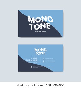 Monotone business card template mockup vector