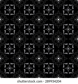 monotone color patterns with flowers and abstract decorative elements design