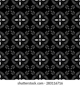 monotone color vector abstract flower pattern paper for scrapbook