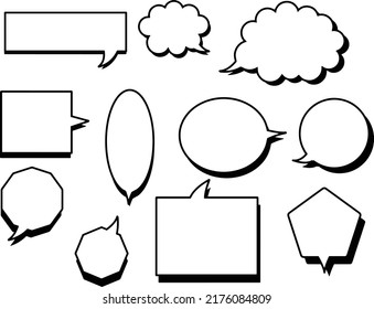 Monotone cute simple Speech Ballon
