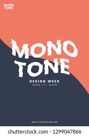 Monotone design week flyer and poster template vector