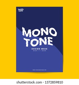 Monotone design week flyer and poster template vector