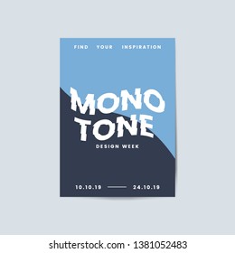 Monotone design week flyer and poster template vector
