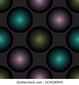 Ombre monotone de cercle géométrique minimal bleu à partir de la ligne et des points motif harmonieux.